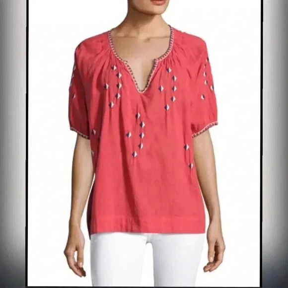 The Great The Hacienda Embroidered Boho Top - Picture 1 of 8